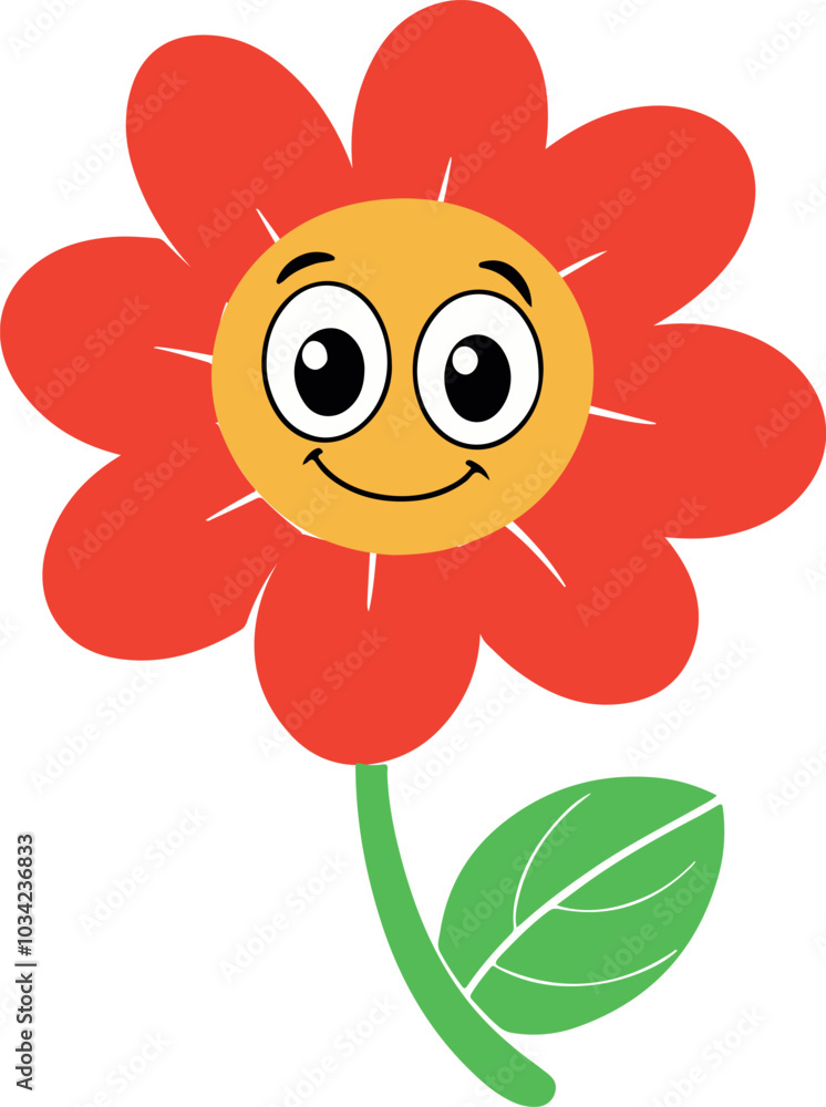 Fototapeta premium Plant of flower cartoon vector art design