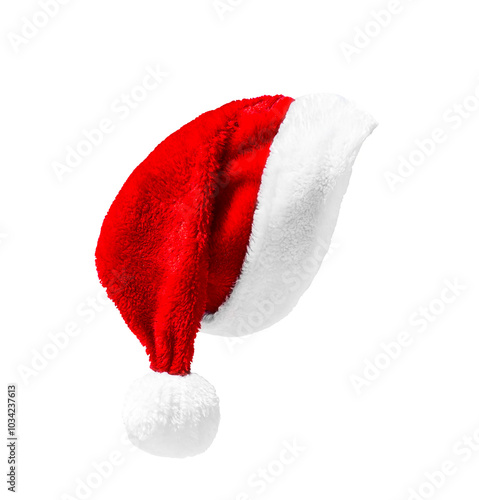 Santa Claus hat isolated. Christmas celebration