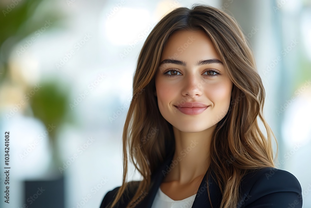 Smiling Female Executive Portrait Confident, Professional, and Focused on Success Smiling Female Executive Portrait Confident, Professional, and Focused on Success