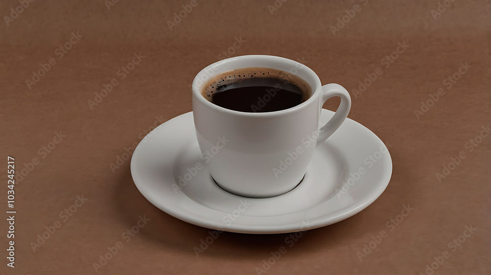 Coffee mug hot drink paper cup icon illustrated cinnamon and saucer wooden table realistic ove background Coffee mug hot drink paper cup icon illustrated cinnamon and saucer wooden table realistic ove background