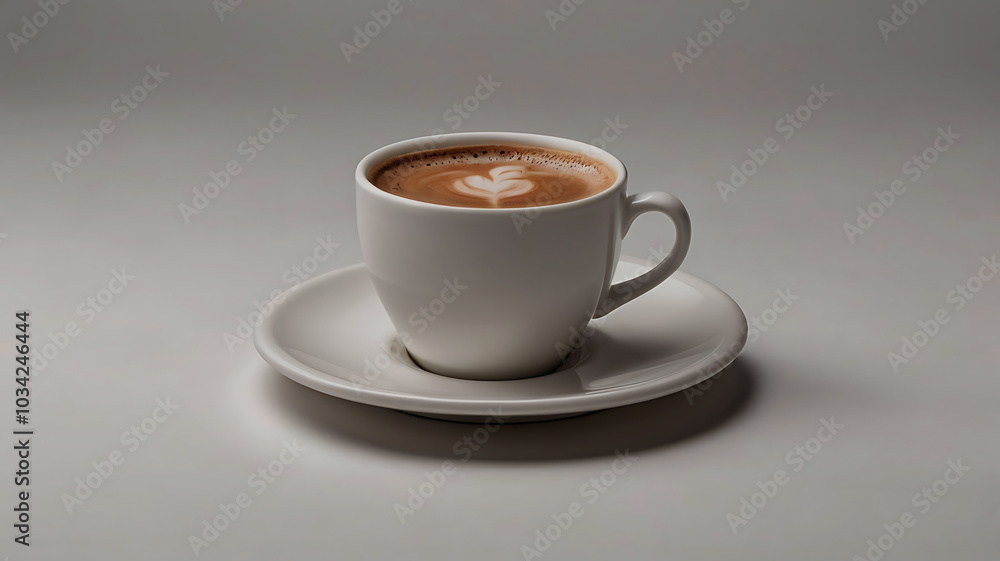 Coffee mug hot drink paper cup icon illustrated cinnamon and saucer wooden table realistic ove background Coffee mug hot drink paper cup icon illustrated cinnamon and saucer wooden table realistic ove background