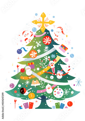 Christmas tree transparent vector clipboard card illustrate