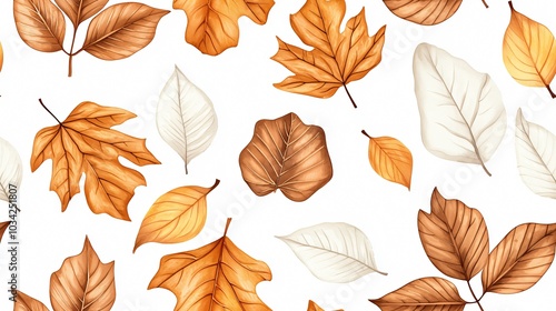 Autumn Leaves Patterns: A Vibrant Collection of Botanical Illustrations for Natural Decor