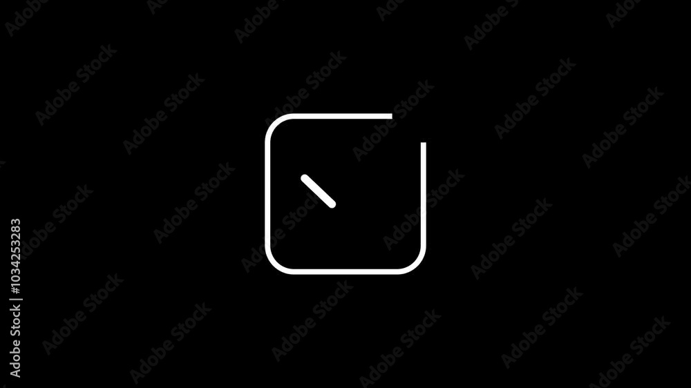 The tick mark animation on black background. The tick mark animation on black background.