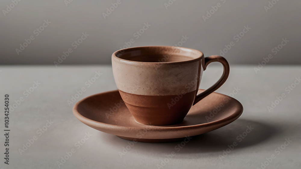 Coffee mug hot drink paper cup icon illustrated cinnamon and saucer wooden table realistic ove background Coffee mug hot drink paper cup icon illustrated cinnamon and saucer wooden table realistic ove background