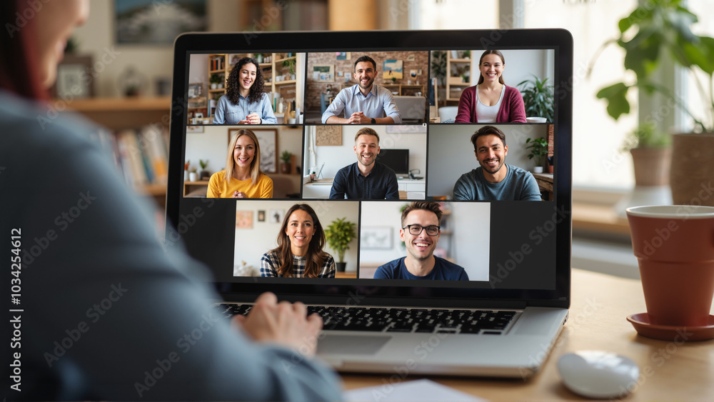 Virtual Family Reunion: Joyful Video Call Connecting Loved Ones Across Distances - Perfect for Tech Marketing Virtual Family Reunion: Joyful Video Call Connecting Loved Ones Across Distances - Perfect for Tech Marketing
