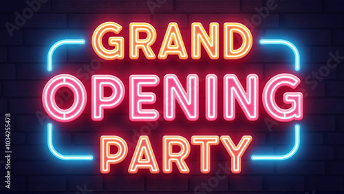 Neon Light Vintage Text Effect for Grand Opening: Editable Vector Graphic for Event Marketing and Promotions