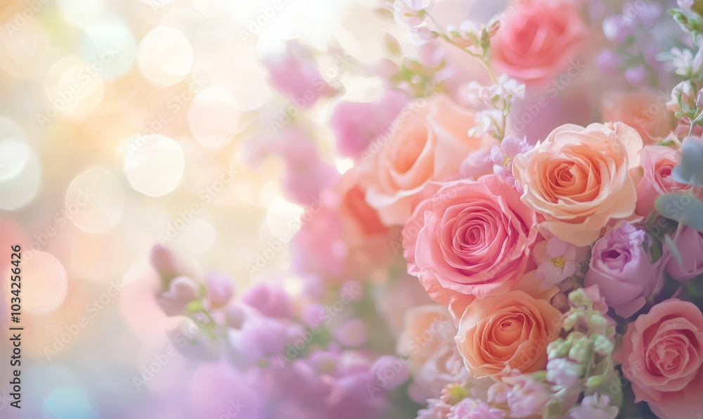 Blush pink roses and soft background. Blush pink roses and soft background.