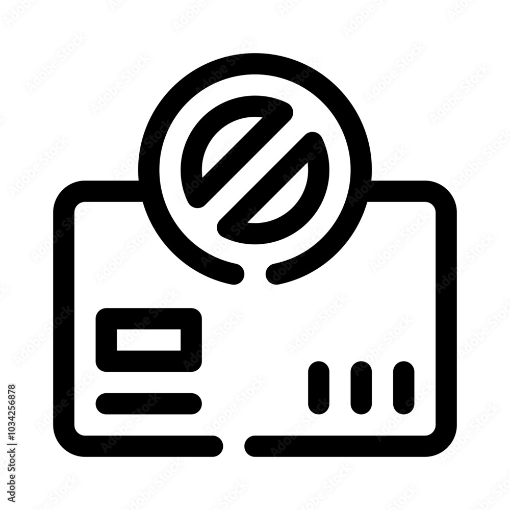 Payment Declined line icon Payment Declined line icon
