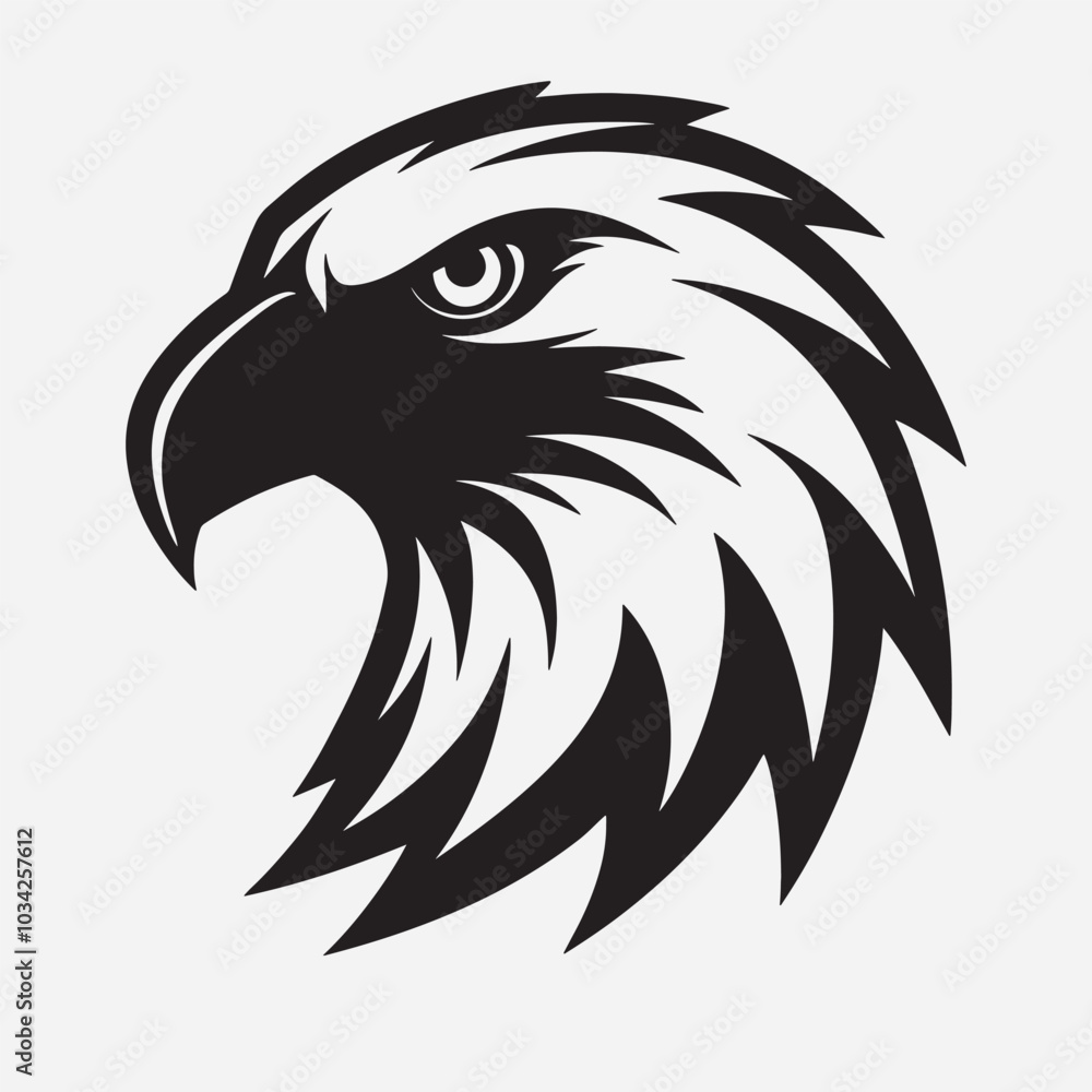 Obraz premium Eagle head silhouette logo iconic 