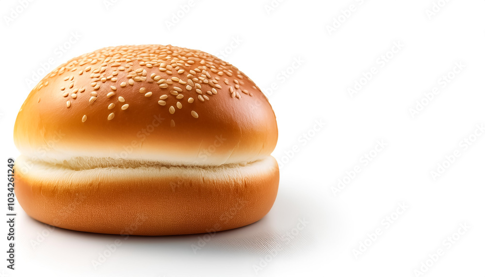 hamburger bread bun pattern with side position provides copy space for text. background concept isolated white hamburger bread bun pattern with side position provides copy space for text. background concept isolated white