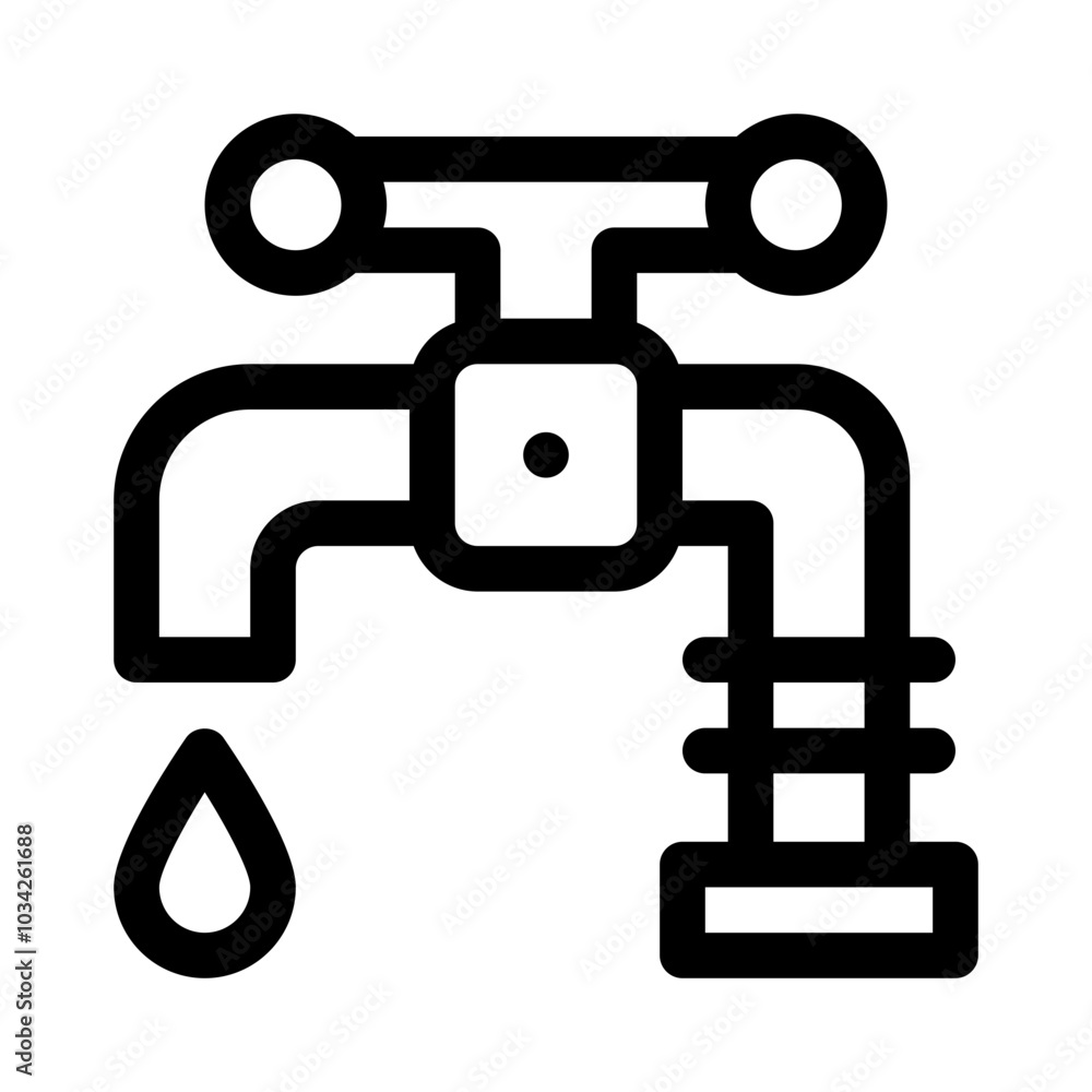 Faucet line icon Faucet line icon