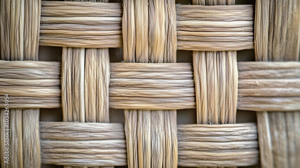 Natural Fiber Woven Design: Detailed Texture Natural Fiber Woven Design: Detailed Texture