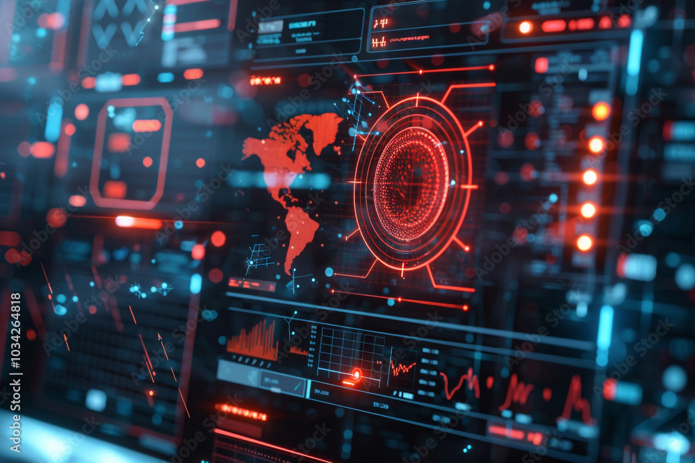 Obraz premium Futuristic Technology Interface