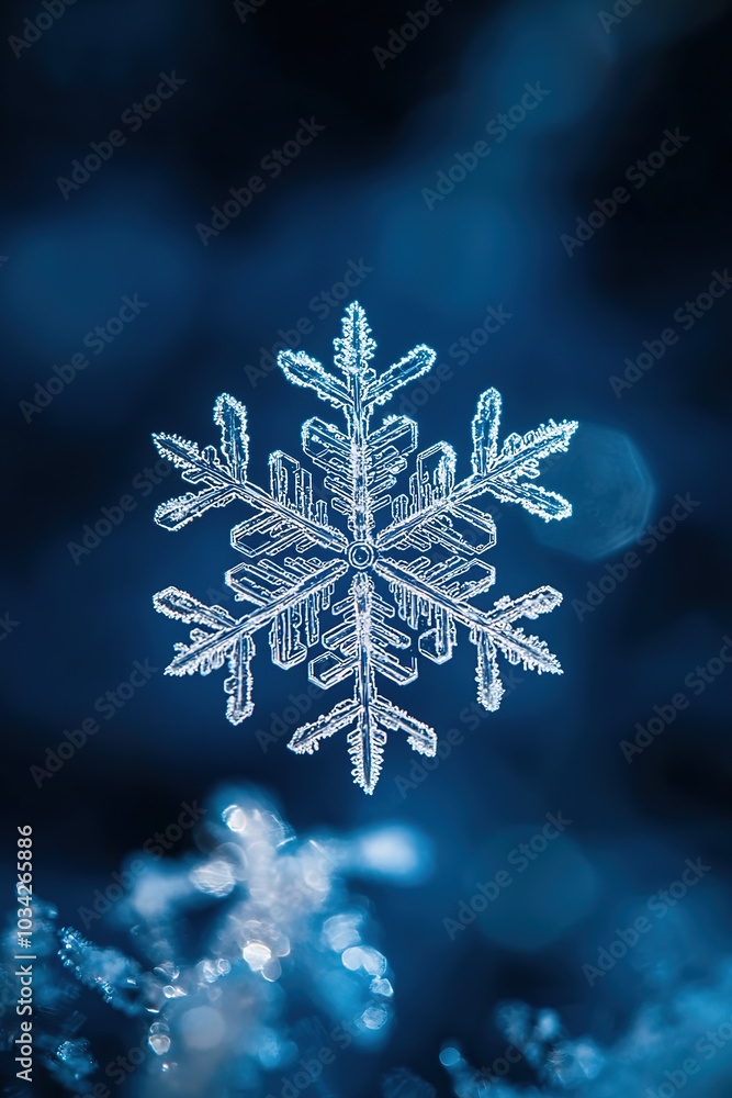 Snowflakes dark blue background Snowflakes dark blue background
