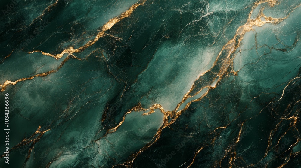 Emerald Marble with Golden Veins Textured Background Pattern Emerald Marble with Golden Veins Textured Background Pattern