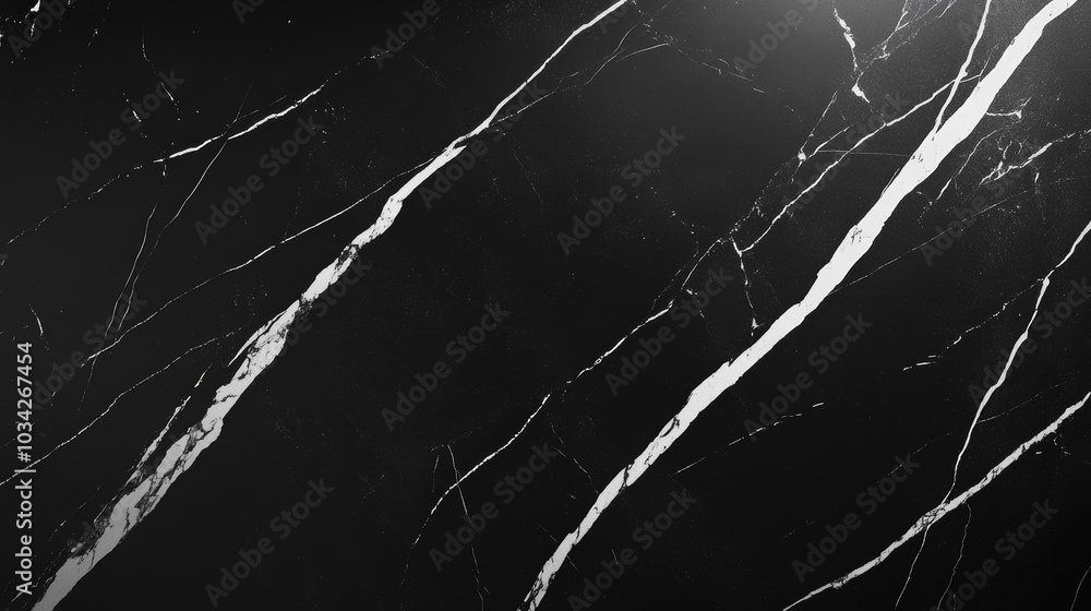 Elegant Black Marble with White Veins in Abstract Composition Elegant Black Marble with White Veins in Abstract Composition