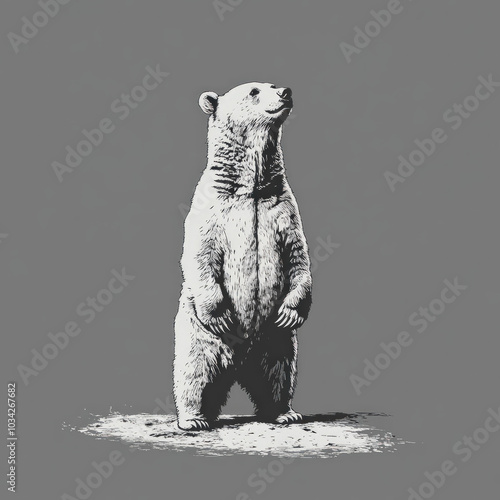 Bear Standing Isolated