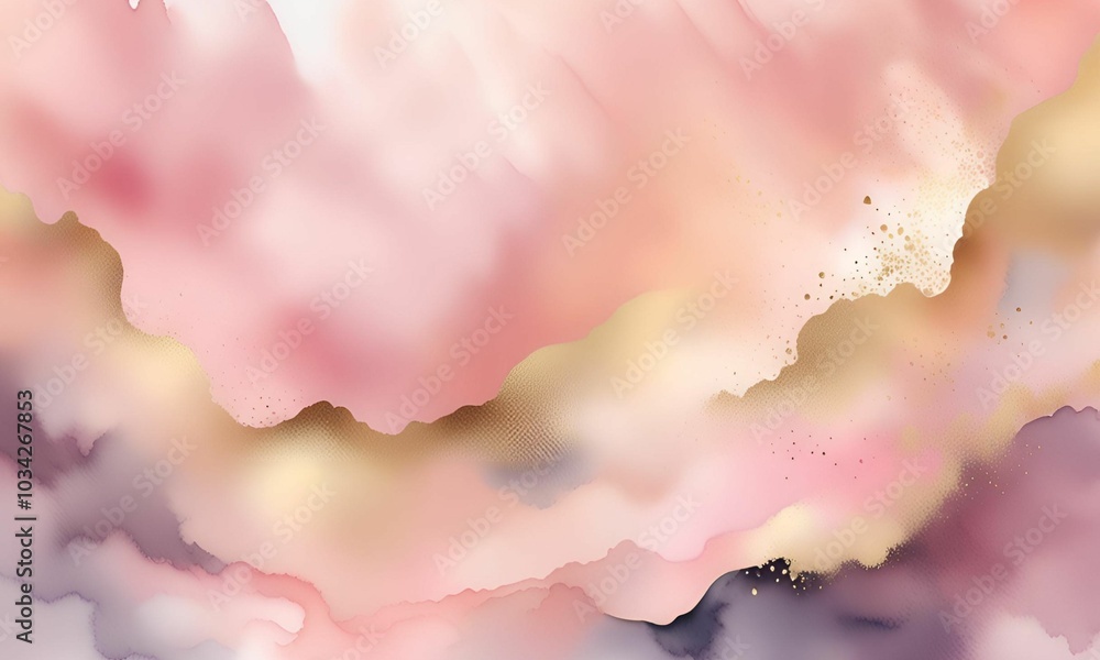 Obraz premium Blush and Gold - Delicate blush tones with hints of gold