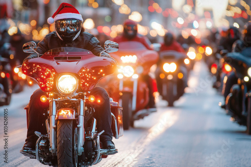 Biker Gathering At A Winter...