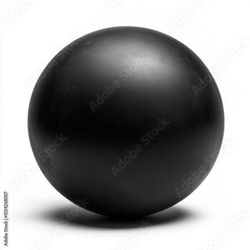 Black Bowling Ball Isolated