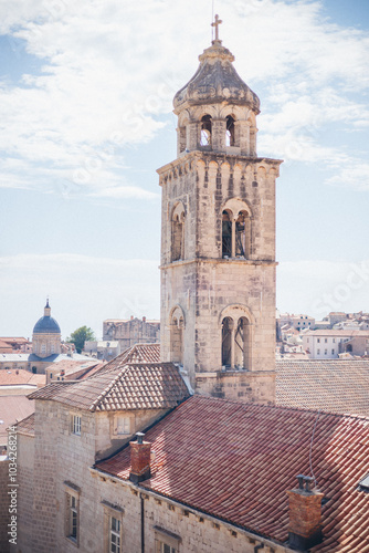 Dubrovnik, Bell Tower of Dominican Church, view from City Walls