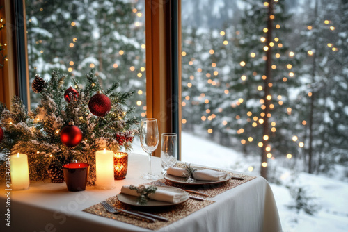 Candlelit Dinner Table Set ...
