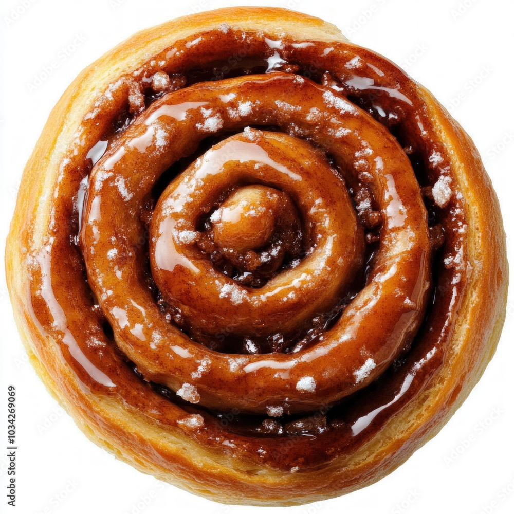 Fototapeta premium Cinnamon Roll Isolated