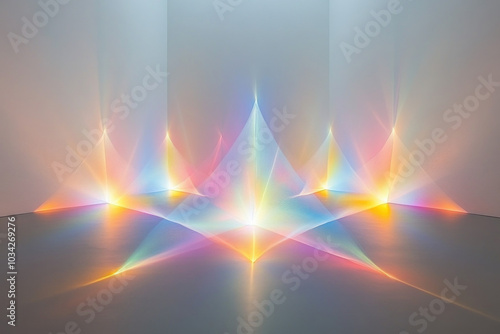 Colorful Light Beams Spread...