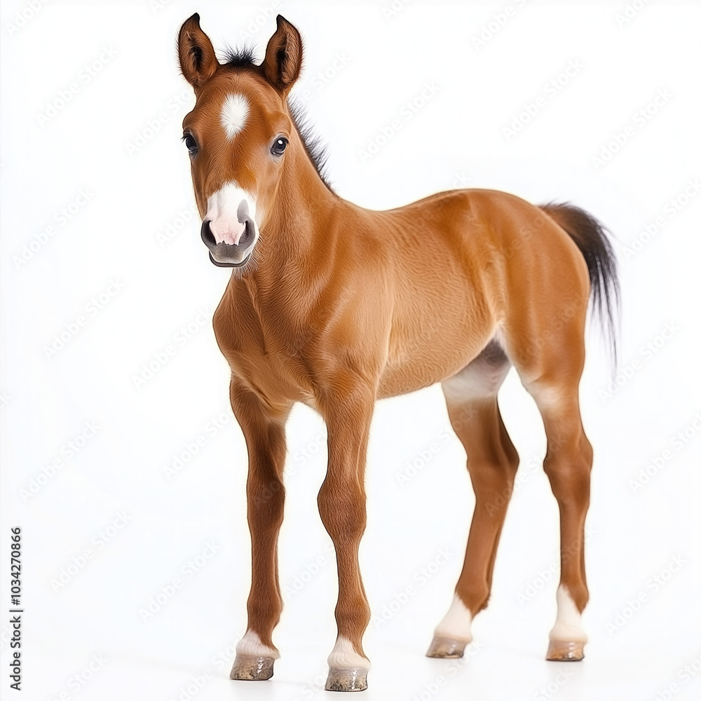 Obraz premium Foal Isolated