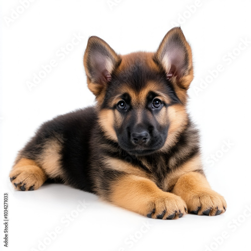 German Shepherd Puppy Isolated