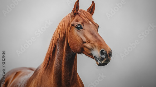 Horse On White Background