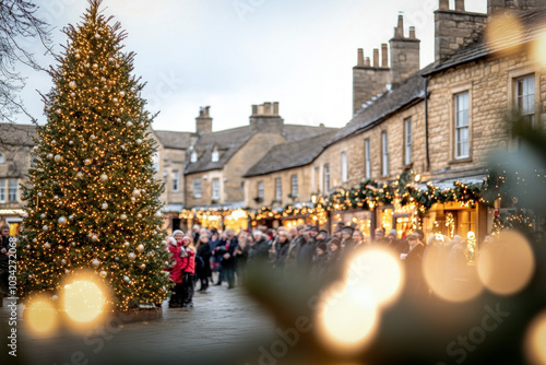 Lively Scene In A Town Squa...