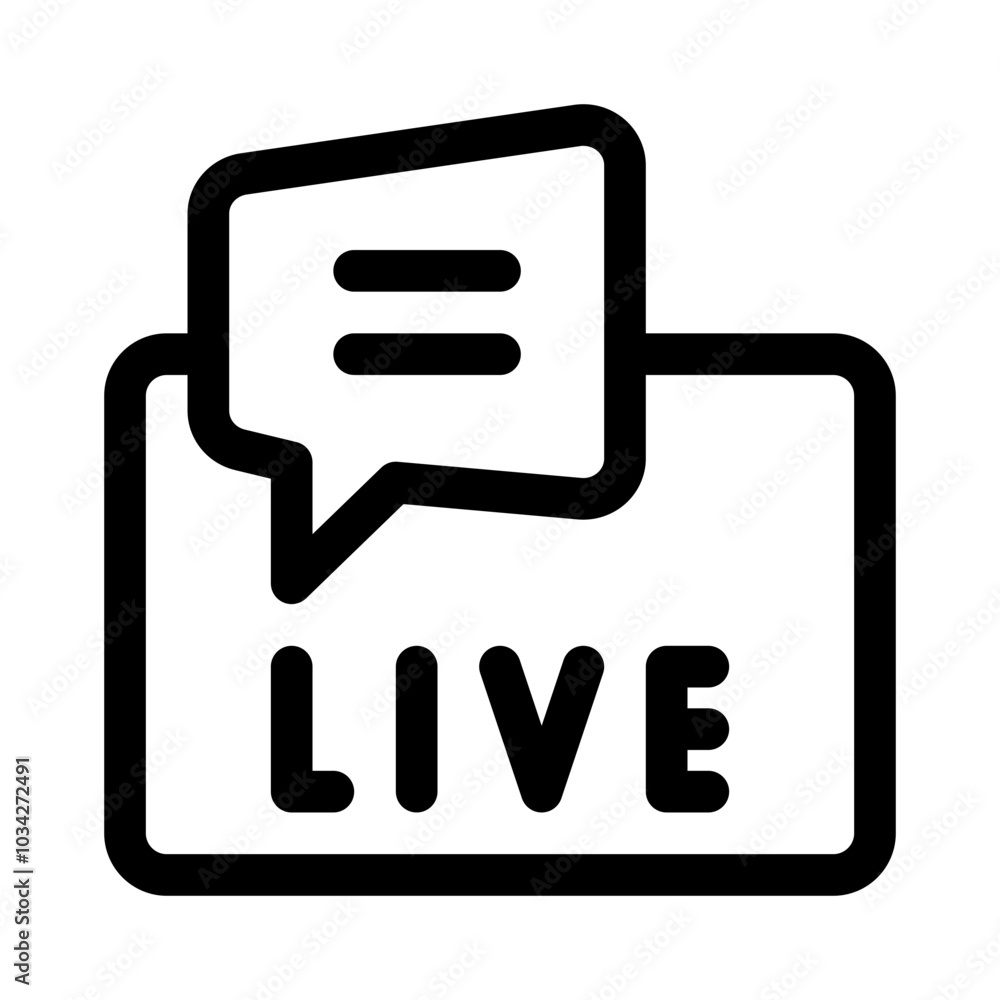 Live Chat line icon Live Chat line icon