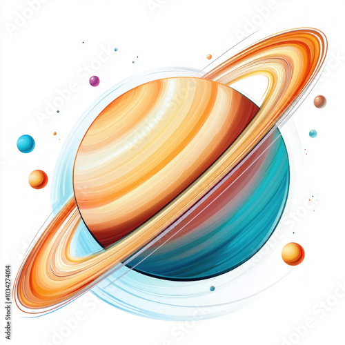Saturn Planet Isolated