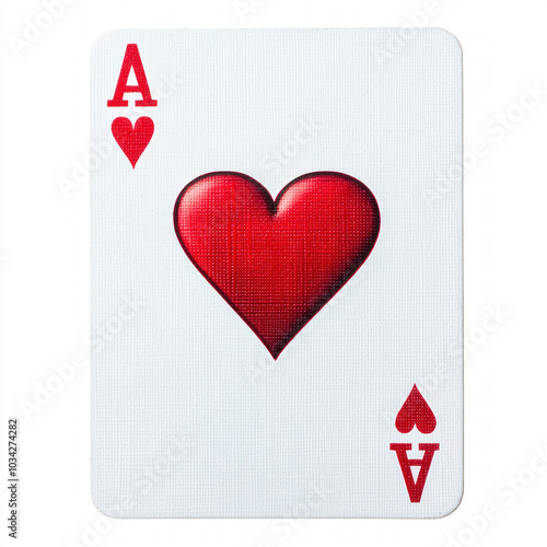 Single Playing Card Isolated