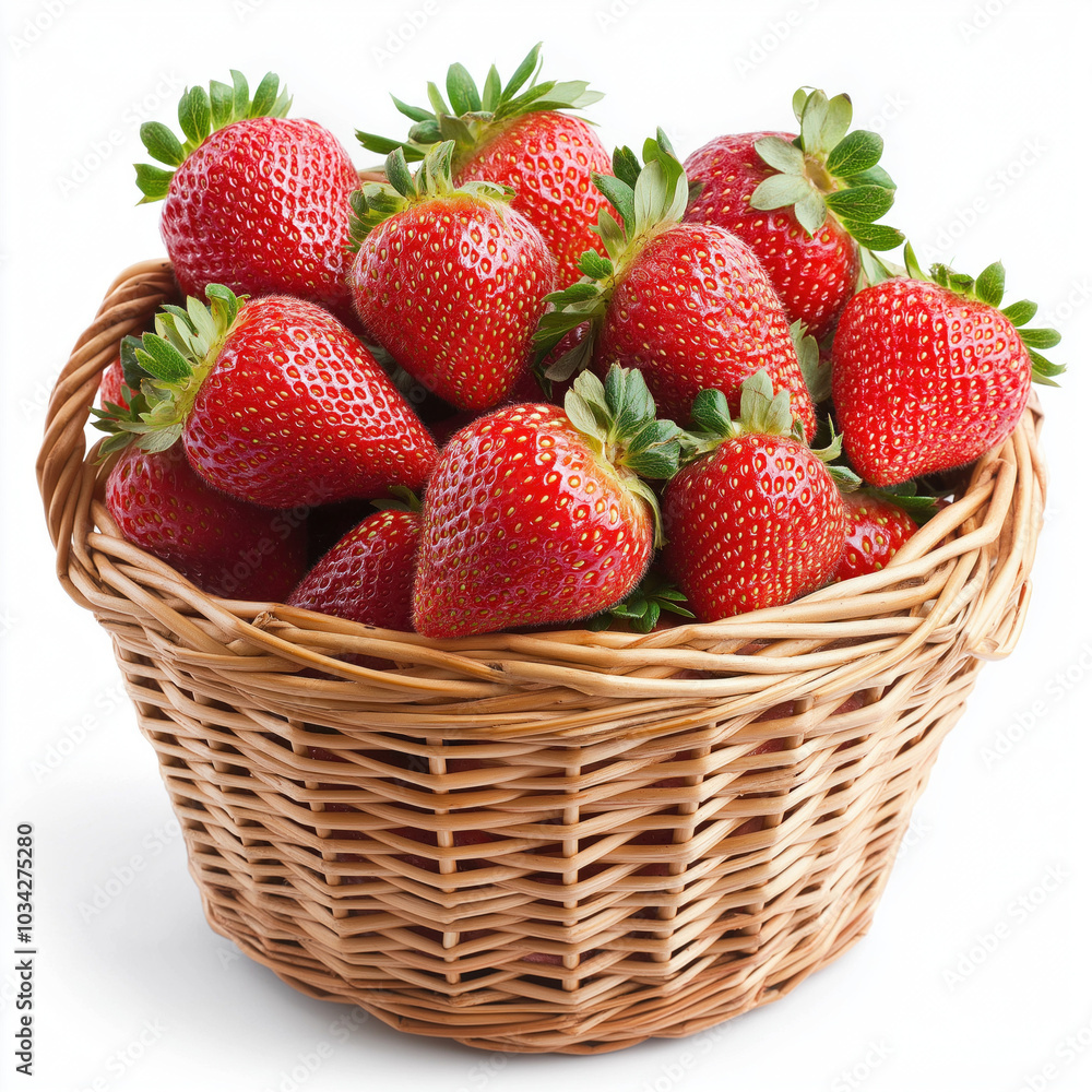 Strawberry Basket Isolated Strawberry Basket Isolated