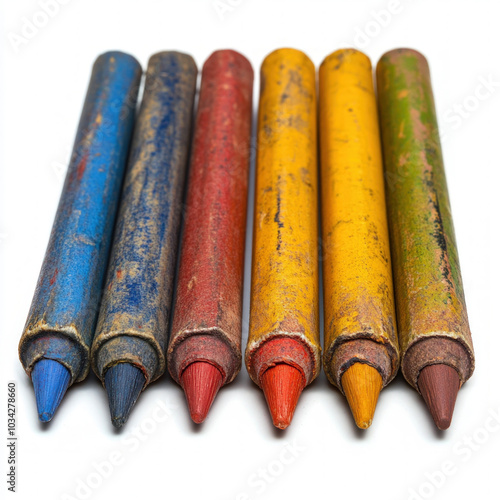 Wax Crayons Isolated