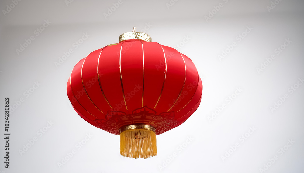 Obraz premium Red Lanterns, to celebrate the lunar new year on a white background
