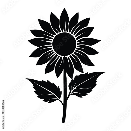 natural-sunflower-silhouette-vector