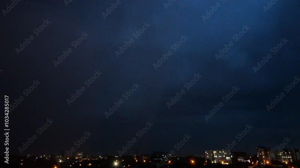 Lightning Strike On A Dark Stormy Night Video Lightning Strike On A Dark Stormy Night Video