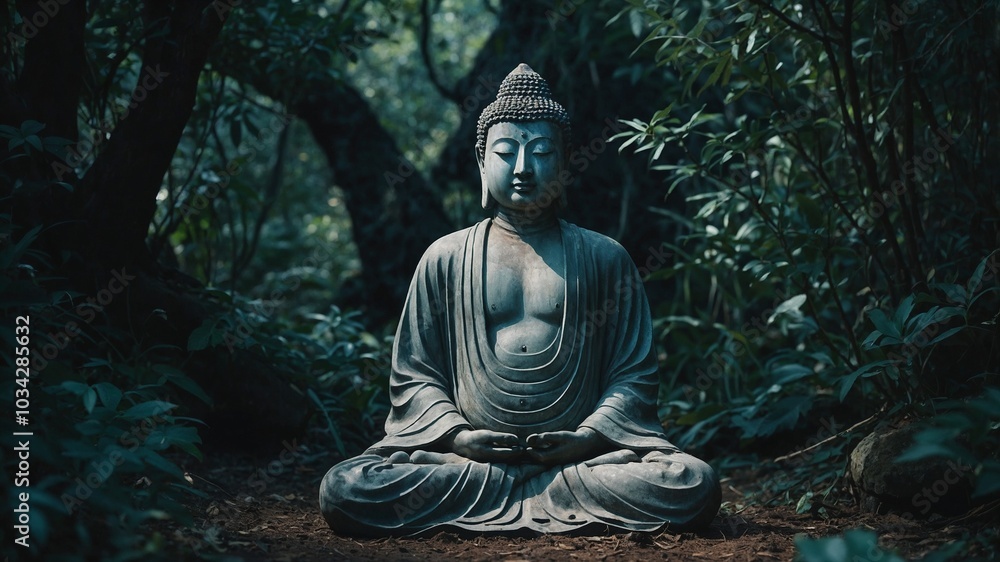 buddha statue in the garden buddha statue in the garden