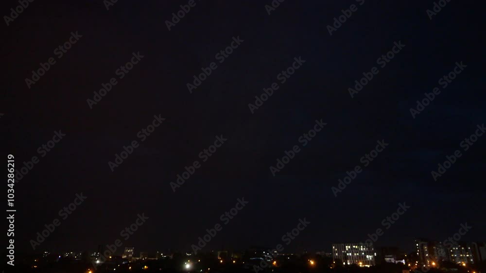 Lightning Strike On A Dark Stormy Night Video Lightning Strike On A Dark Stormy Night Video