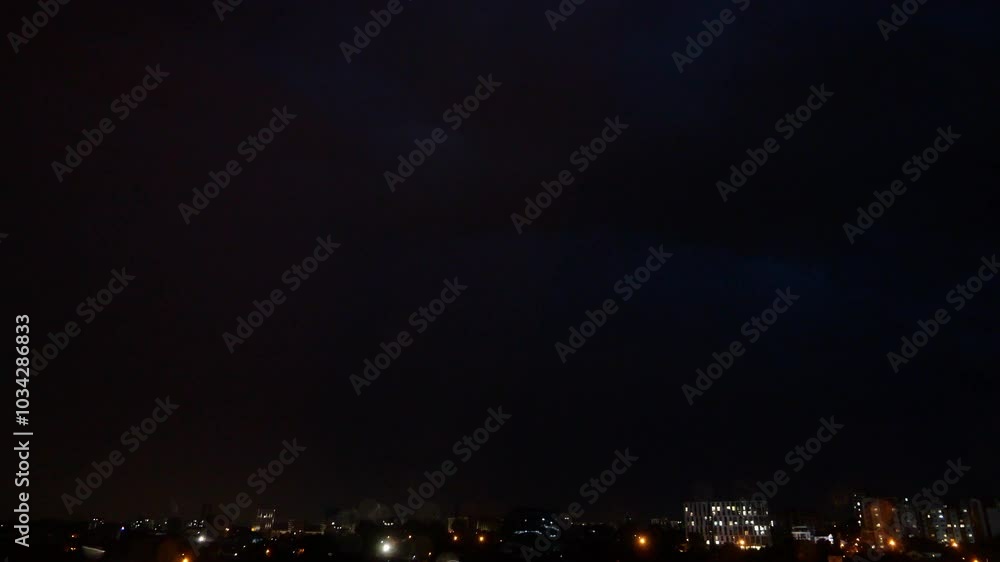 Lightning Strike On A Dark Stormy Night Video Lightning Strike On A Dark Stormy Night Video