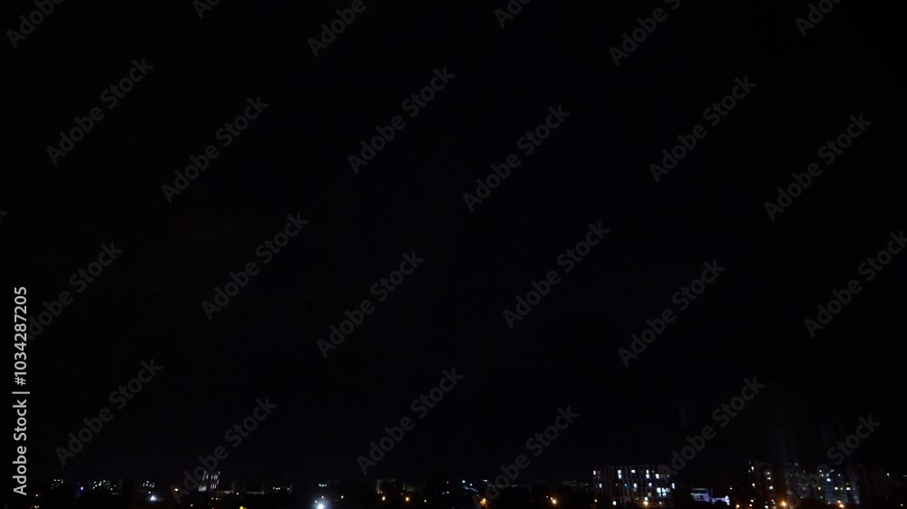 Lightning Strike On A Dark Stormy Night Video Lightning Strike On A Dark Stormy Night Video