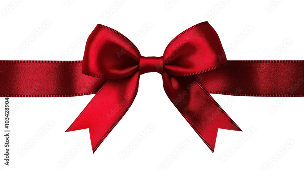 Red festive ribbon on transparent background, png Red festive ribbon on transparent background, png