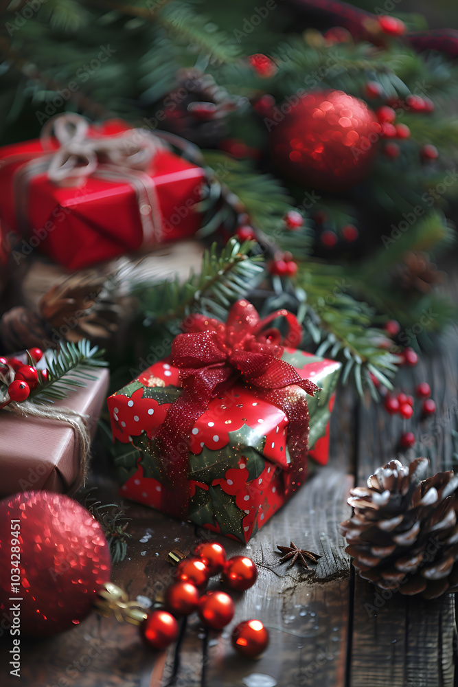 Cozy Christmas Decorations for a Joyful Holiday Season, photo banner, photo background Cozy Christmas Decorations for a Joyful Holiday Season, photo banner, photo background