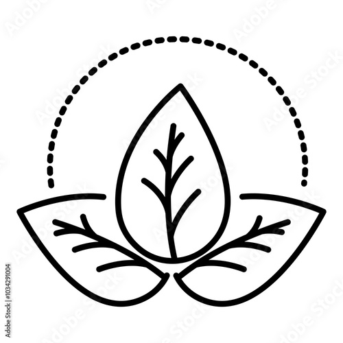 Vector icon of 100 Percent Natural. This icon represents products that are 100% natural, using a leaf symbol to show purity and eco-friendly products. Great for product packaging and labeling.