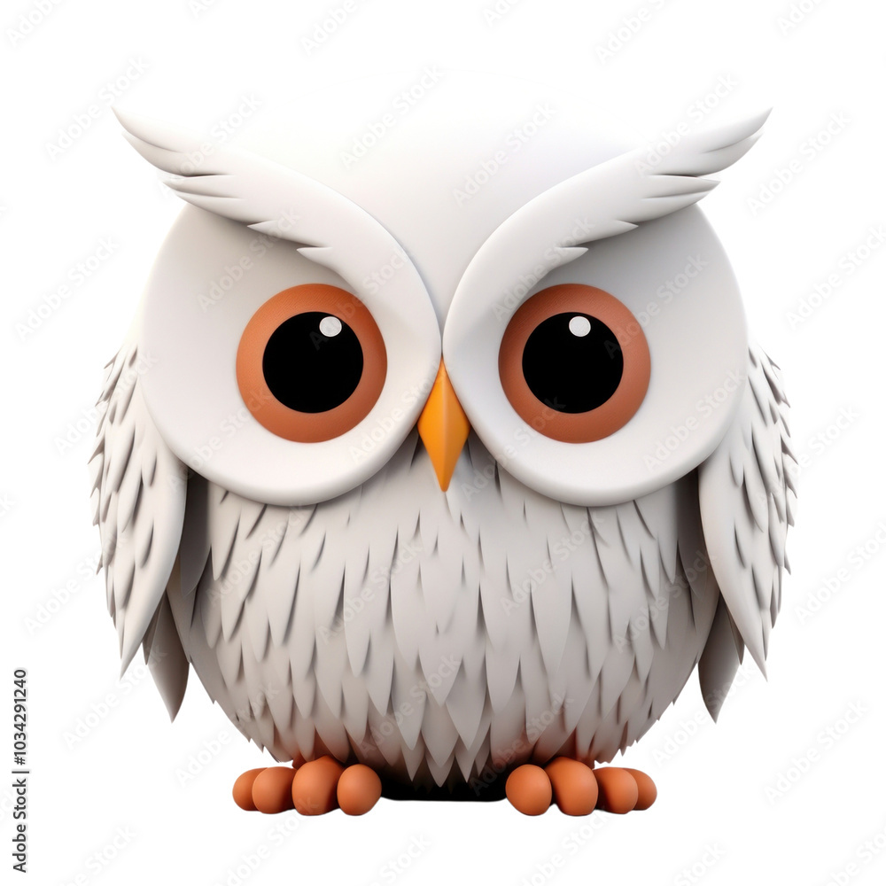 Fototapeta premium PNG Owl animal white bird.