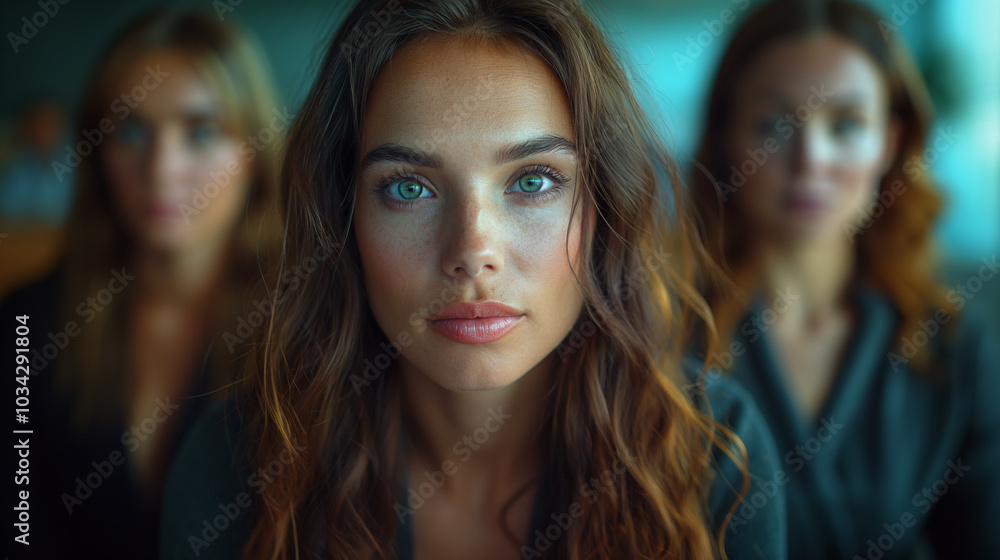 Woman in Suit looking Seriously Calm And focused on what she is doing. Woman in Suit looking Seriously Calm And focused on what she is doing.